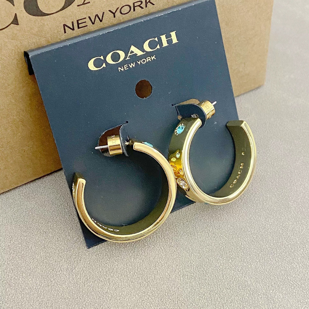 Coach Colorful Rhinestone Earrings - Picture 2 of 7